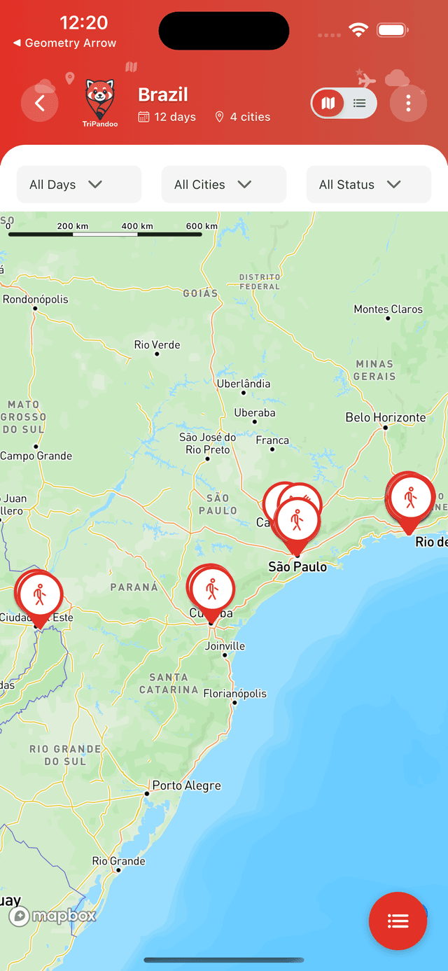 TriPandoo App Trip Generation